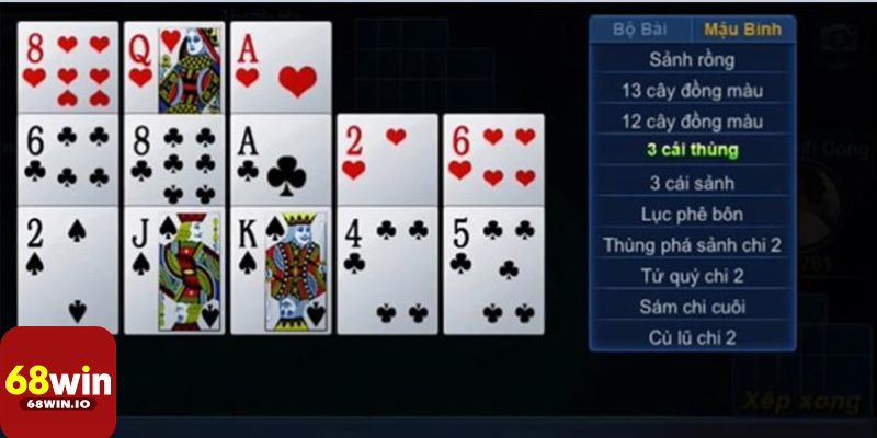 Các trường hợp Mậu Binh 68Win thắng trắng